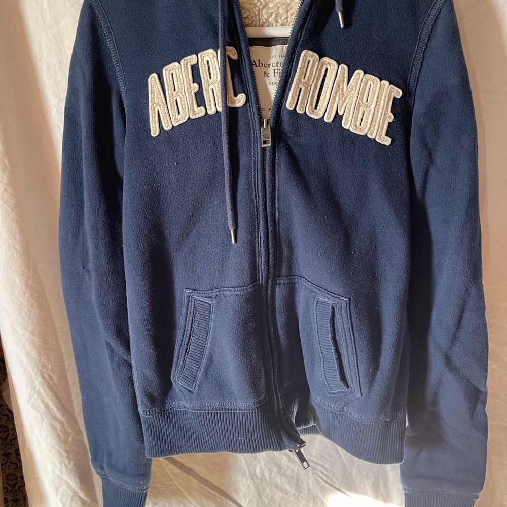 Abercrombie & Fitch Navy Blue Hoodie
